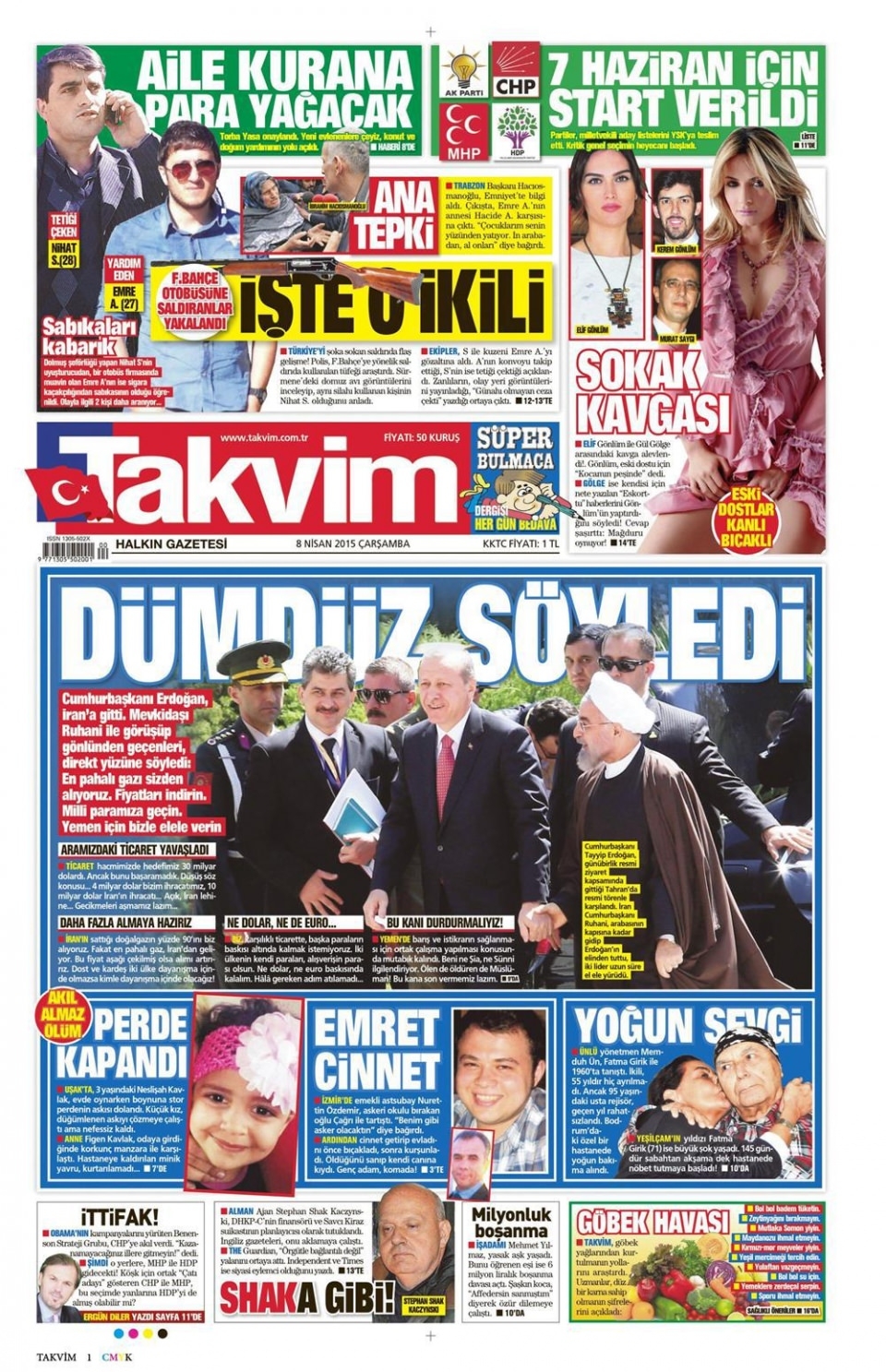 8 Nisan 2015 gazete manşetleri 16