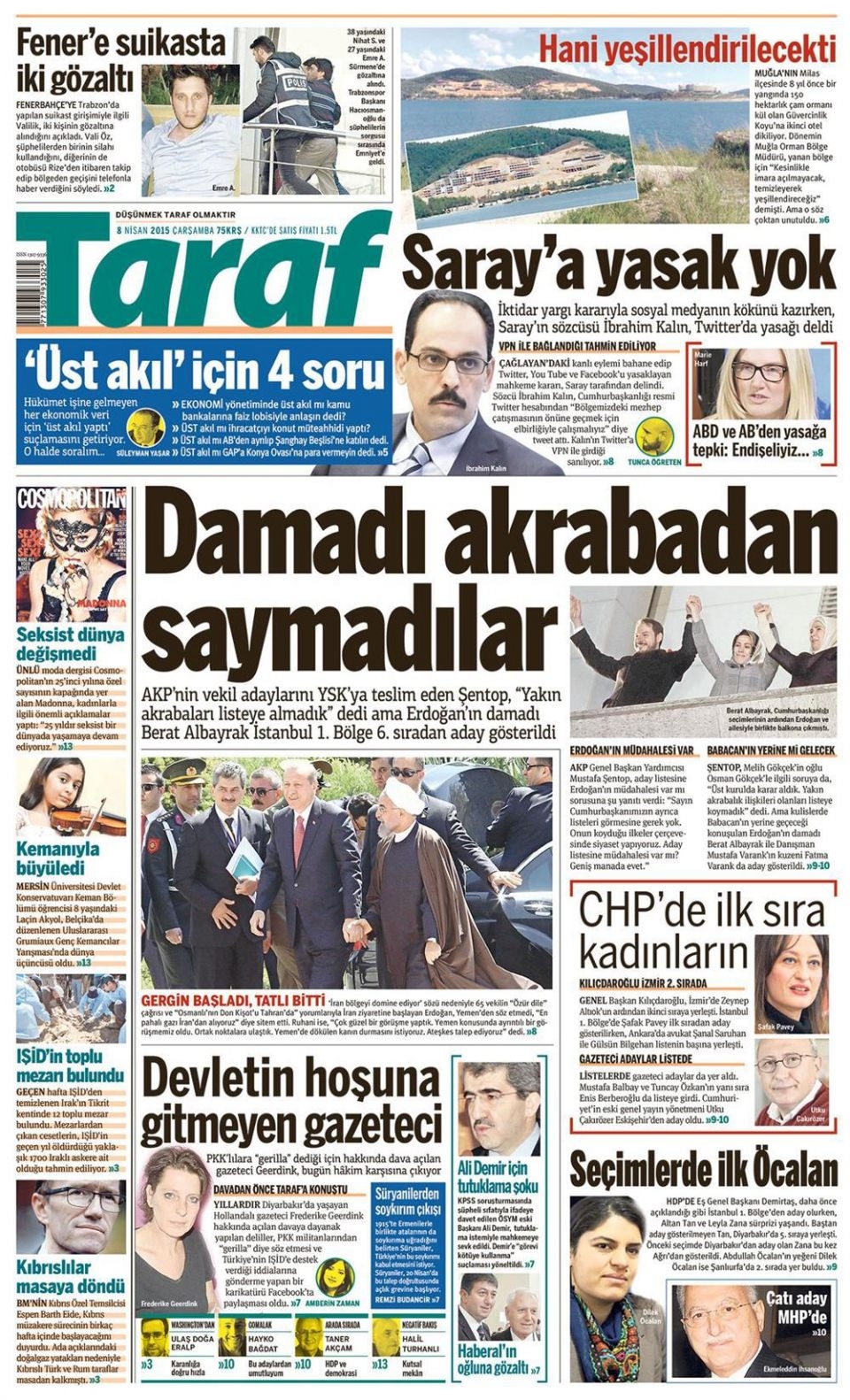 8 Nisan 2015 gazete manşetleri 17