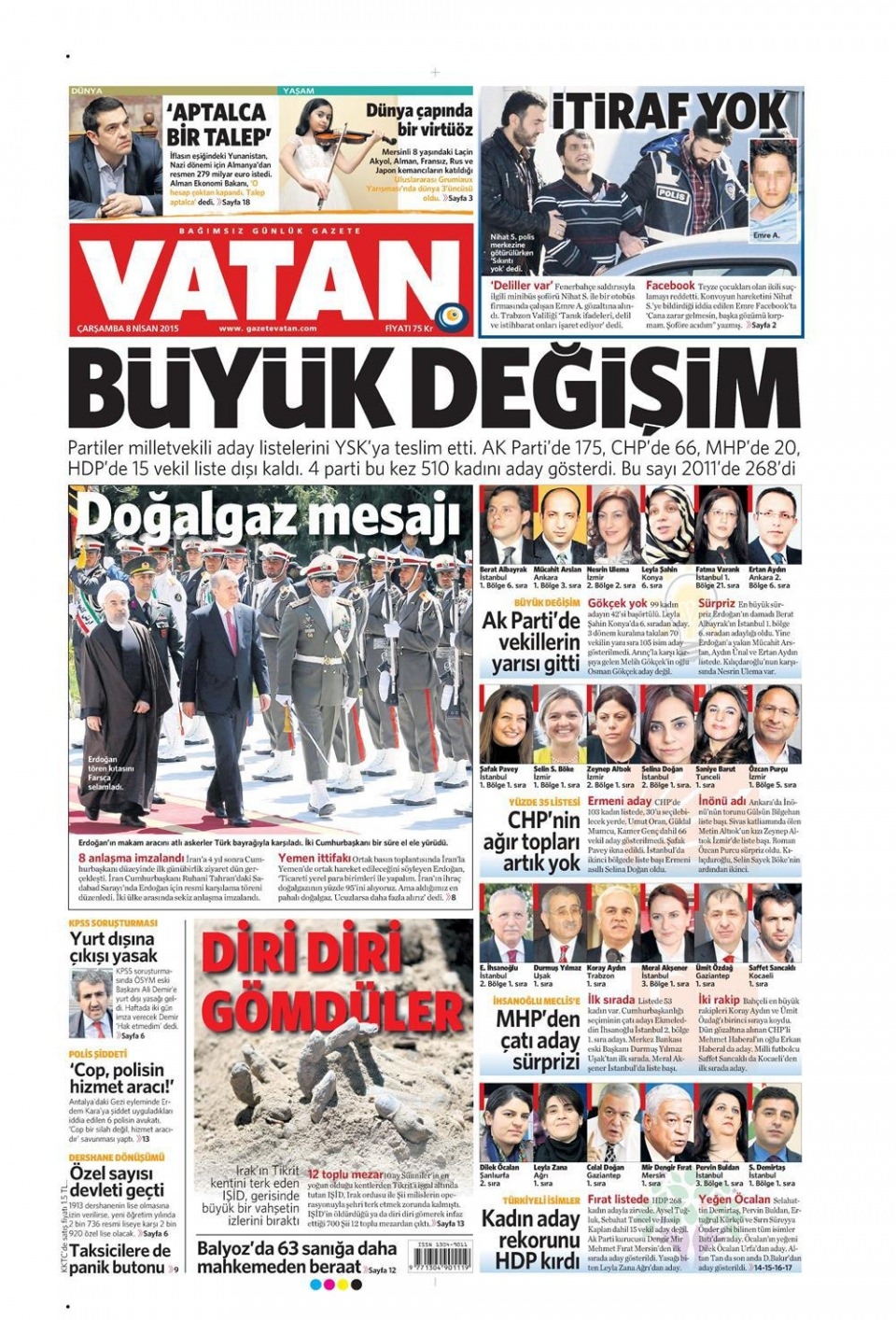 8 Nisan 2015 gazete manşetleri 20