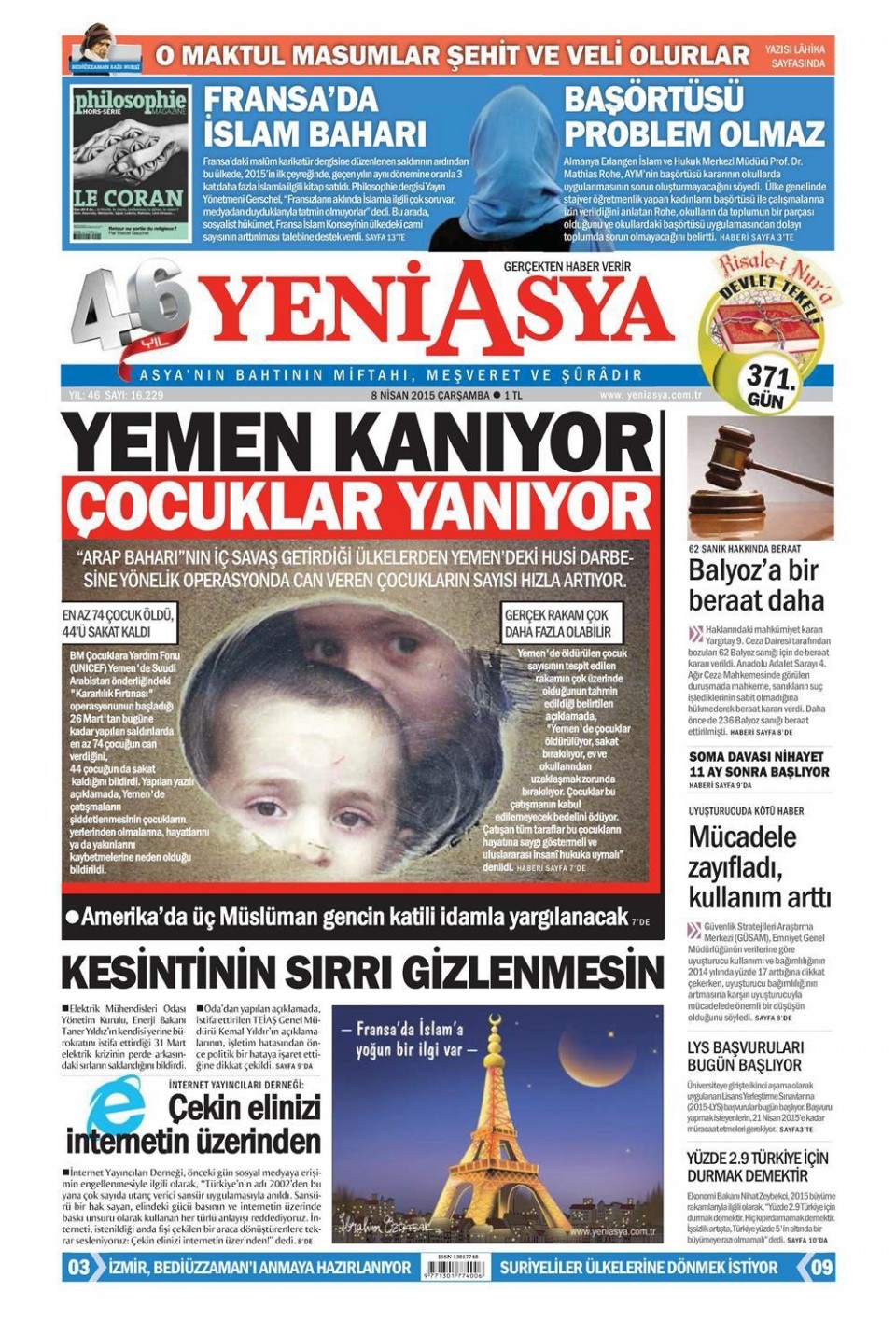 8 Nisan 2015 gazete manşetleri 21