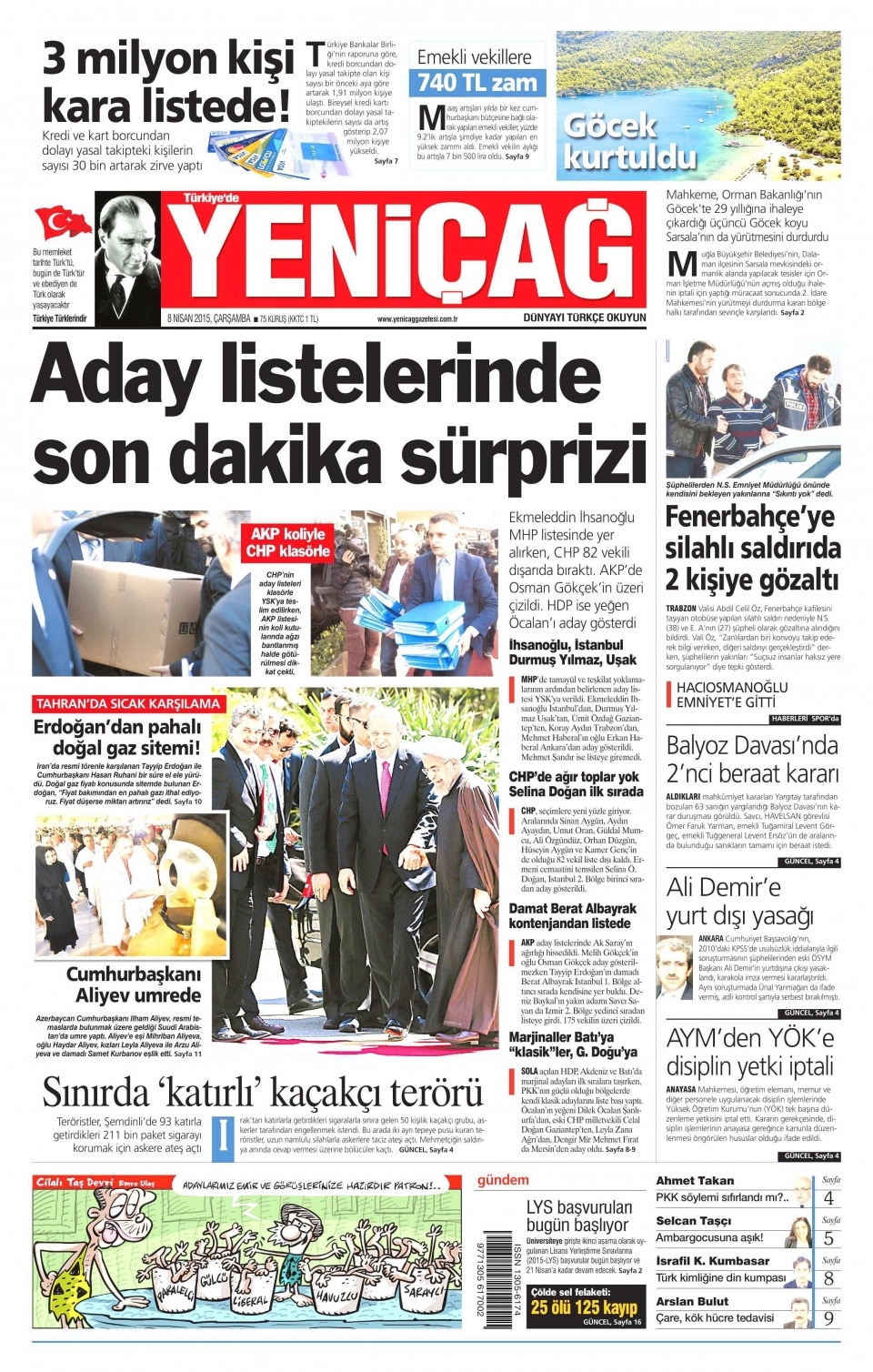 8 Nisan 2015 gazete manşetleri 22