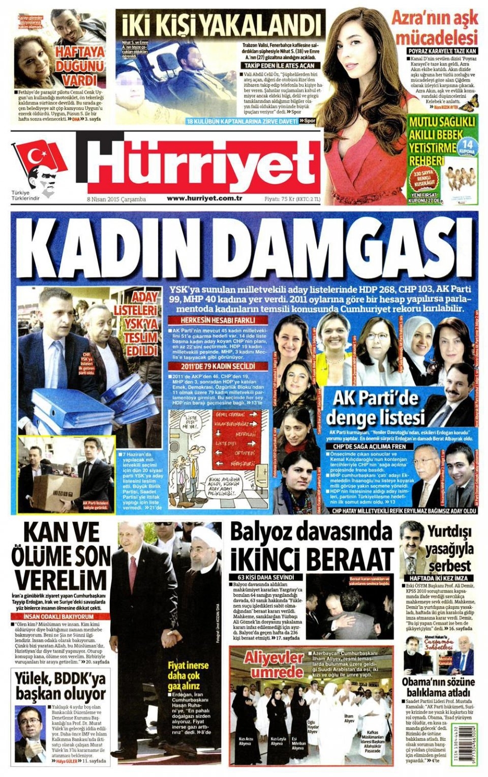 8 Nisan 2015 gazete manşetleri 7