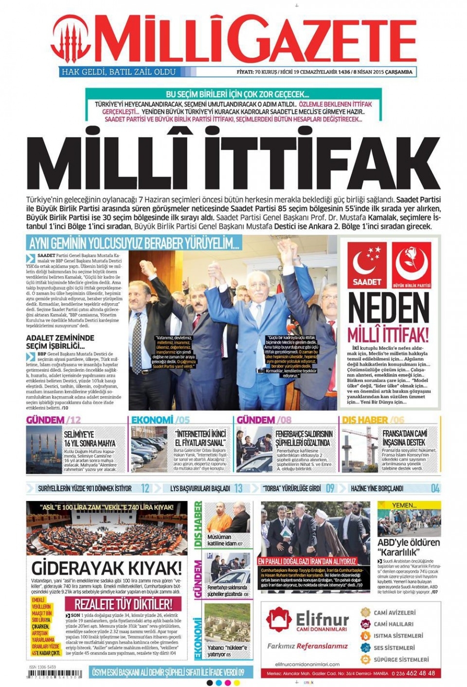 8 Nisan 2015 gazete manşetleri 9