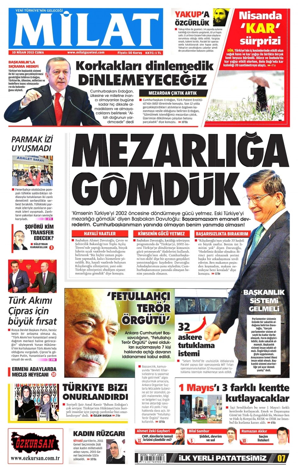 10 Nisan 2015 gazete manşetleri 28
