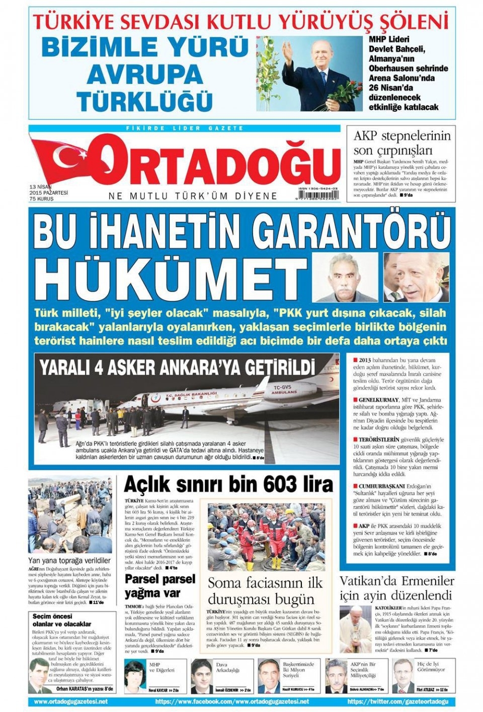 14 Nisan 2015 gazete manşetleri 11