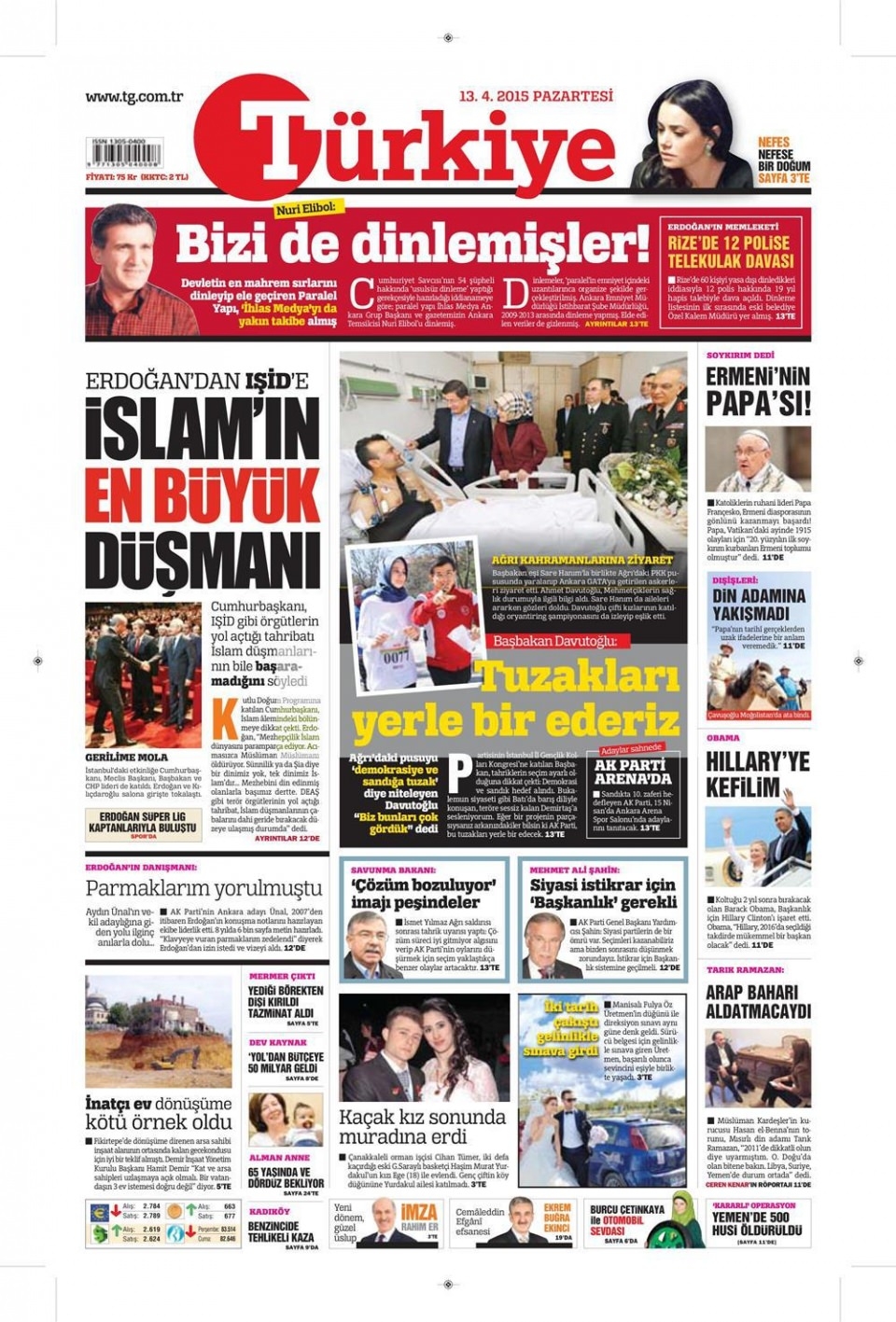 14 Nisan 2015 gazete manşetleri 17