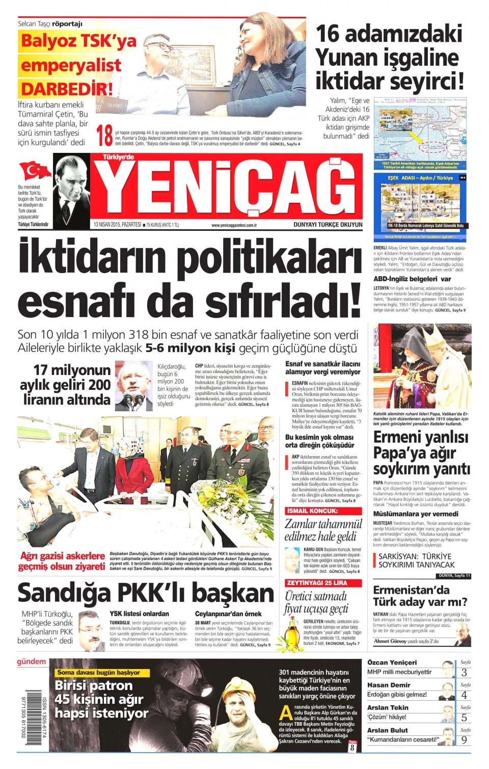 14 Nisan 2015 gazete manşetleri 21