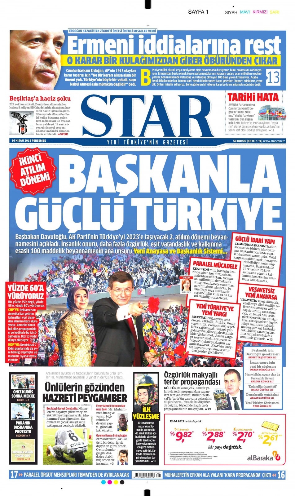 16 Nisan 2015 gazete manşetleri 12