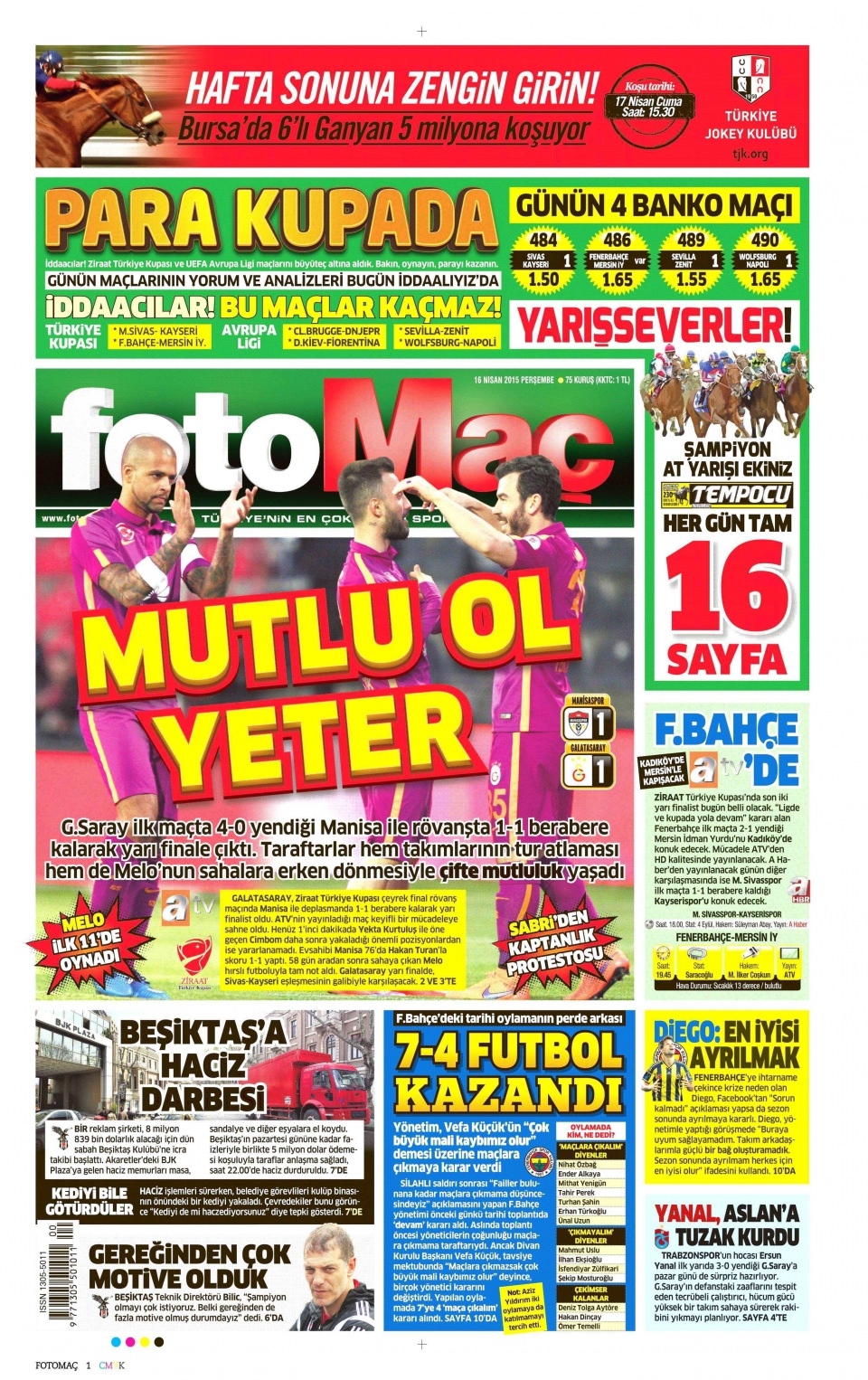 16 Nisan 2015 gazete manşetleri 28