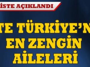 Türkiye'nin en zengin aileleri açıklandı