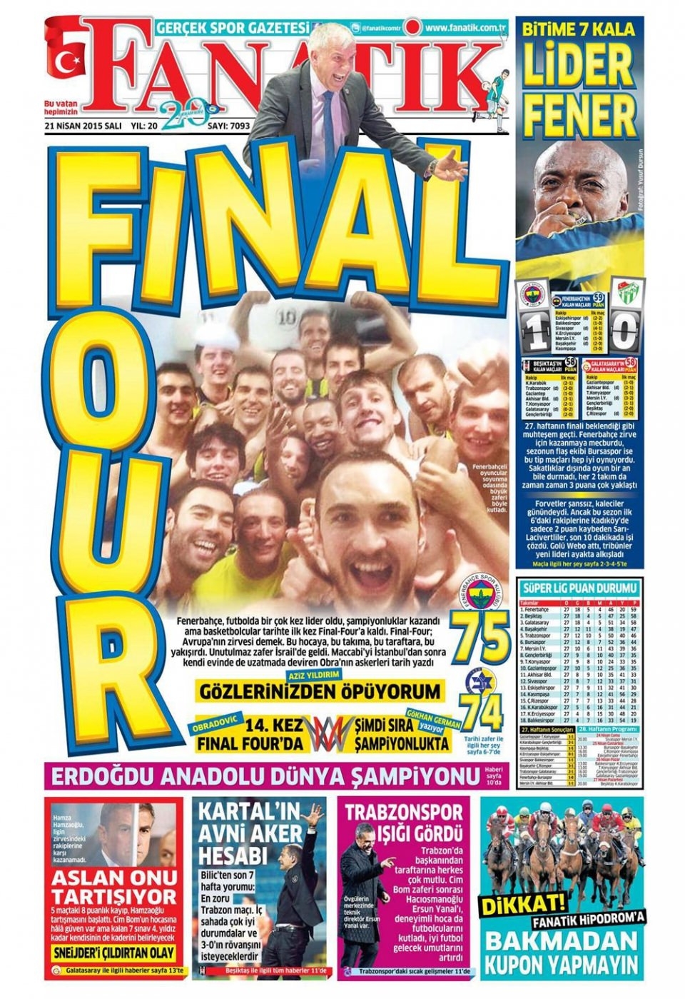 21 Nisan 2015 gazete manşetleri 30