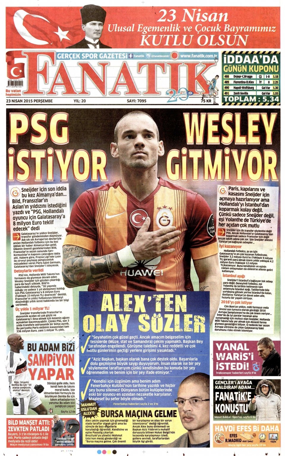 23 Nisan 2015 gazete manşetleri 26