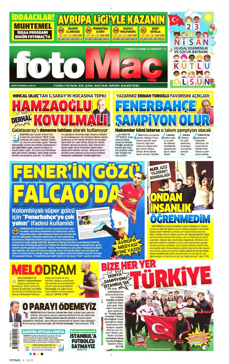 23 Nisan 2015 gazete manşetleri 27