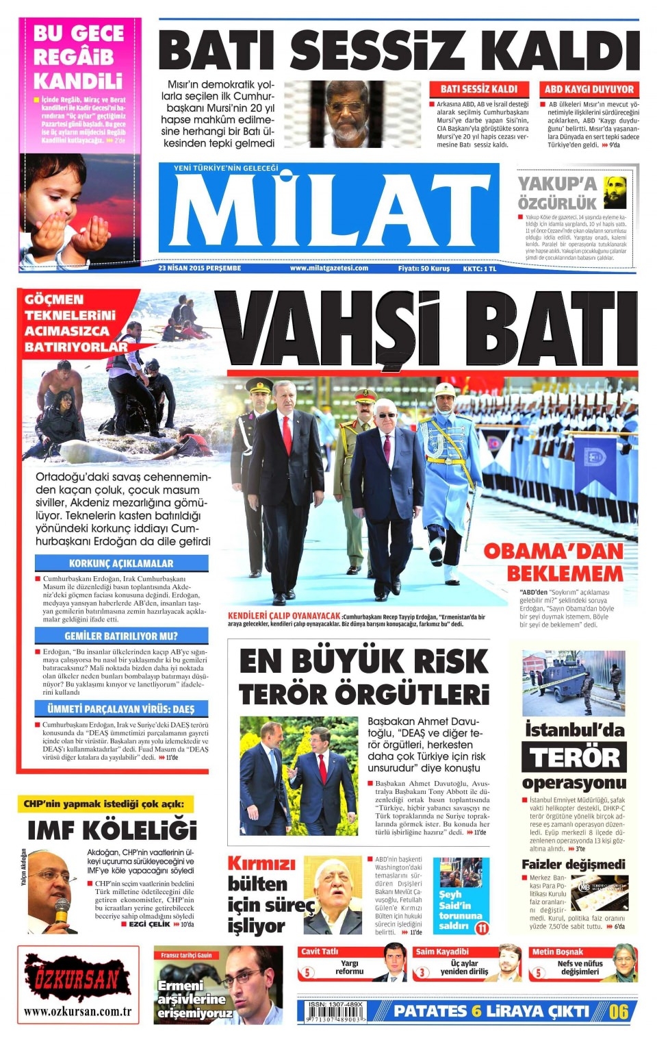 23 Nisan 2015 gazete manşetleri 28