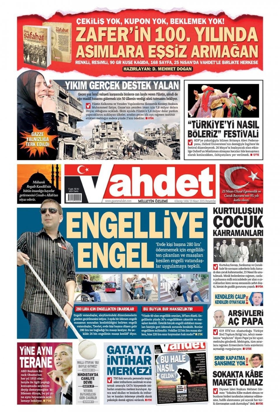 23 Nisan 2015 gazete manşetleri 30