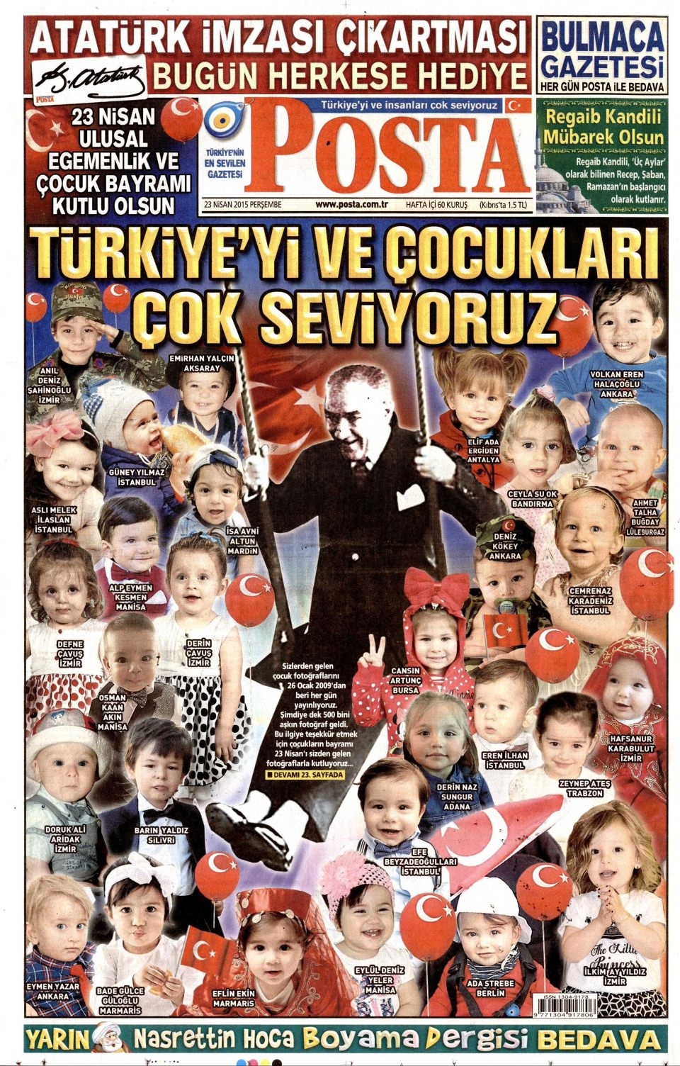 23 Nisan 2015 gazete manşetleri 9