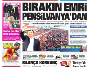 27 Nisan 2015 gazete manşetleri