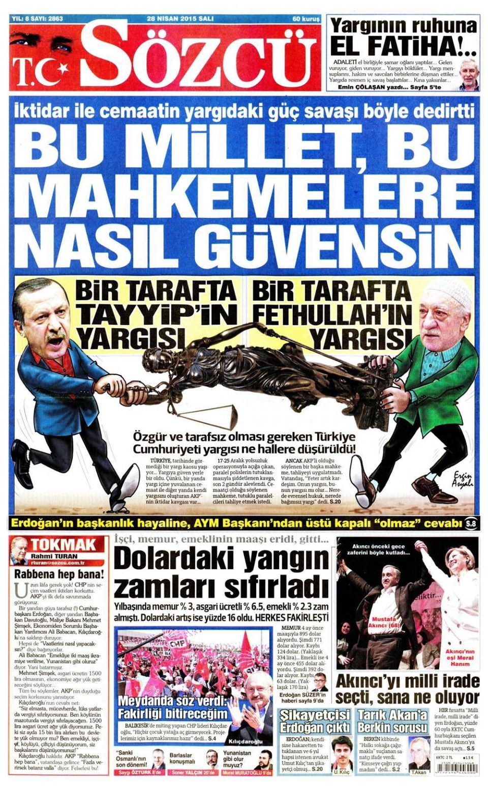 28 Nisan 2015 gazete manşetleri 13