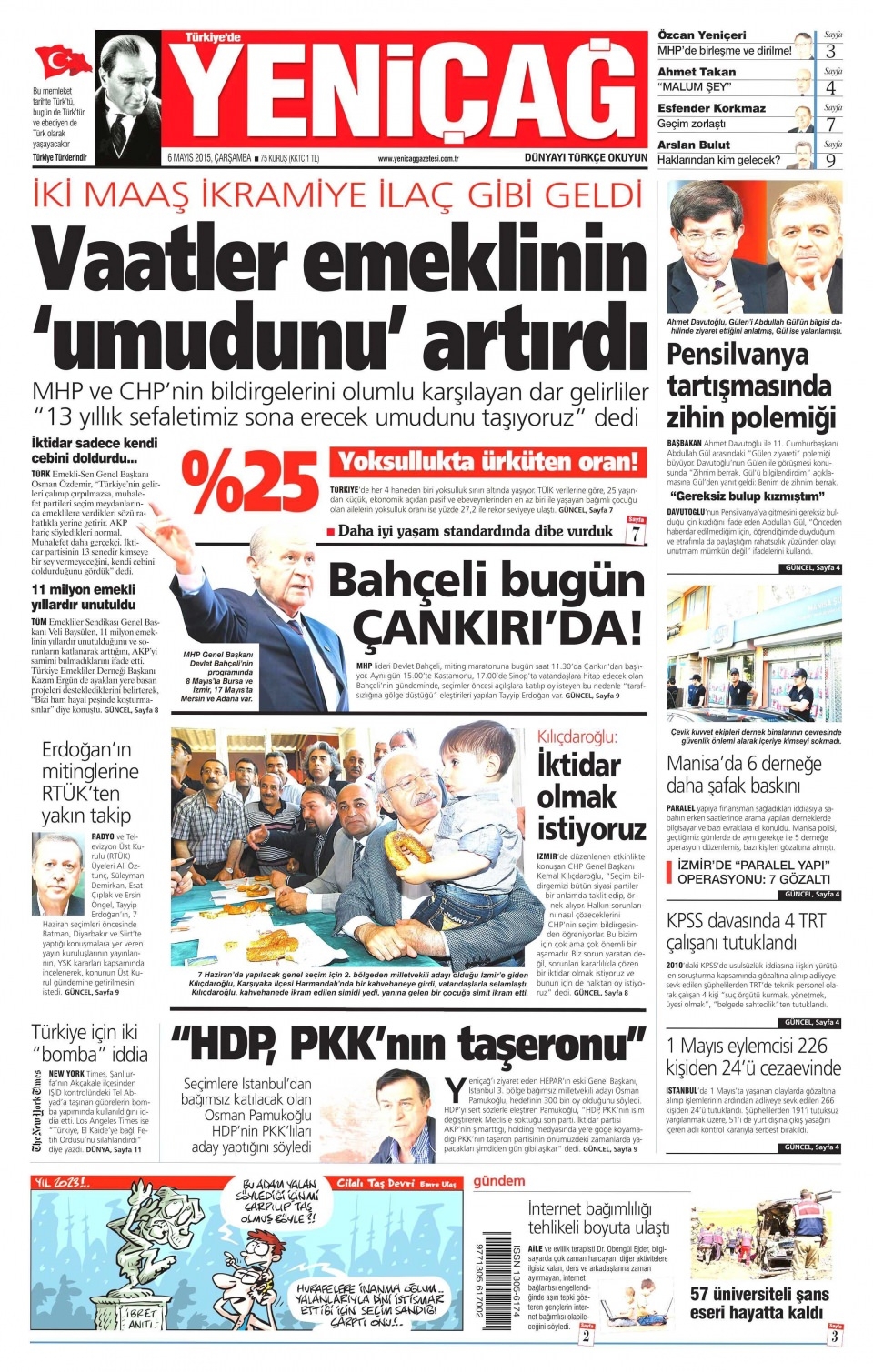 6 Mayıs 2015 gazete manşetleri 19