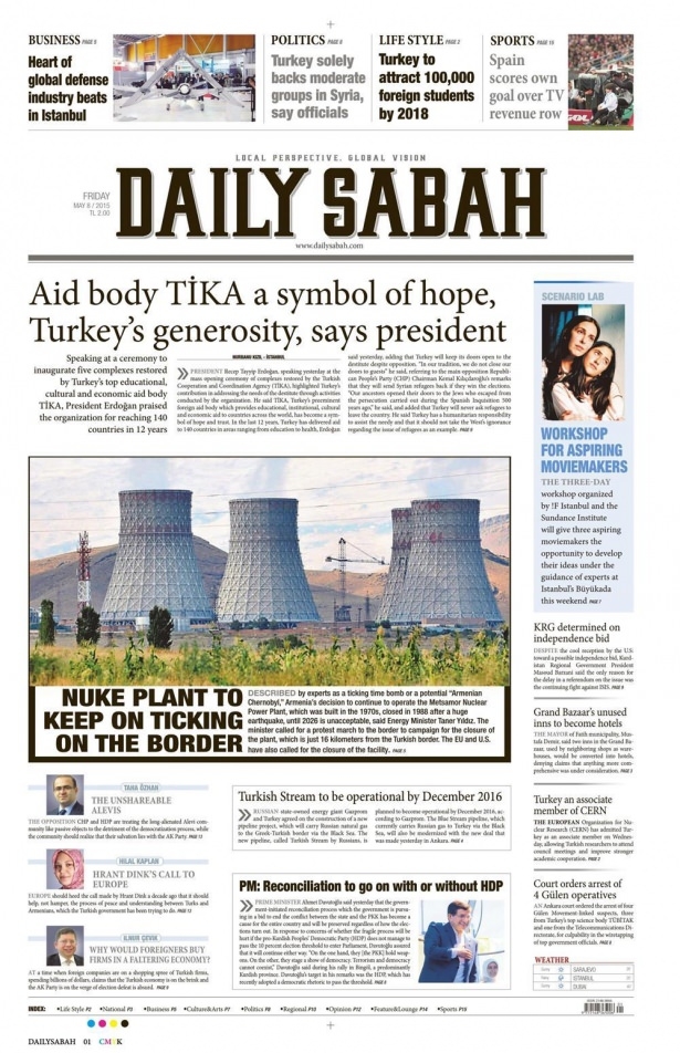 8 Mayıs 2015 gazete manşetleri 22