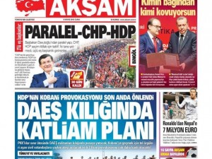 8 Mayıs 2015 gazete manşetleri