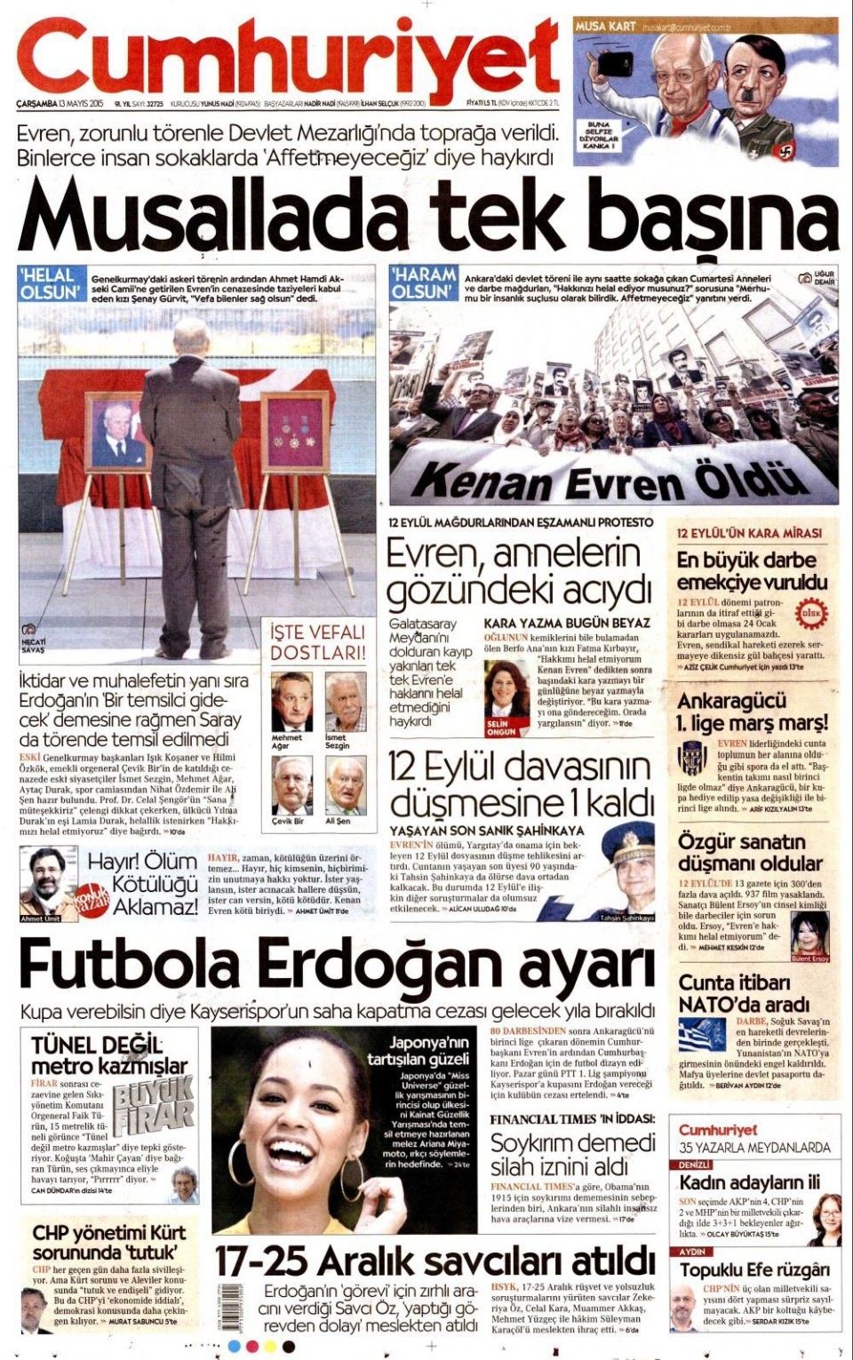 13 Mayıs 2015 gazete manşetleri 27