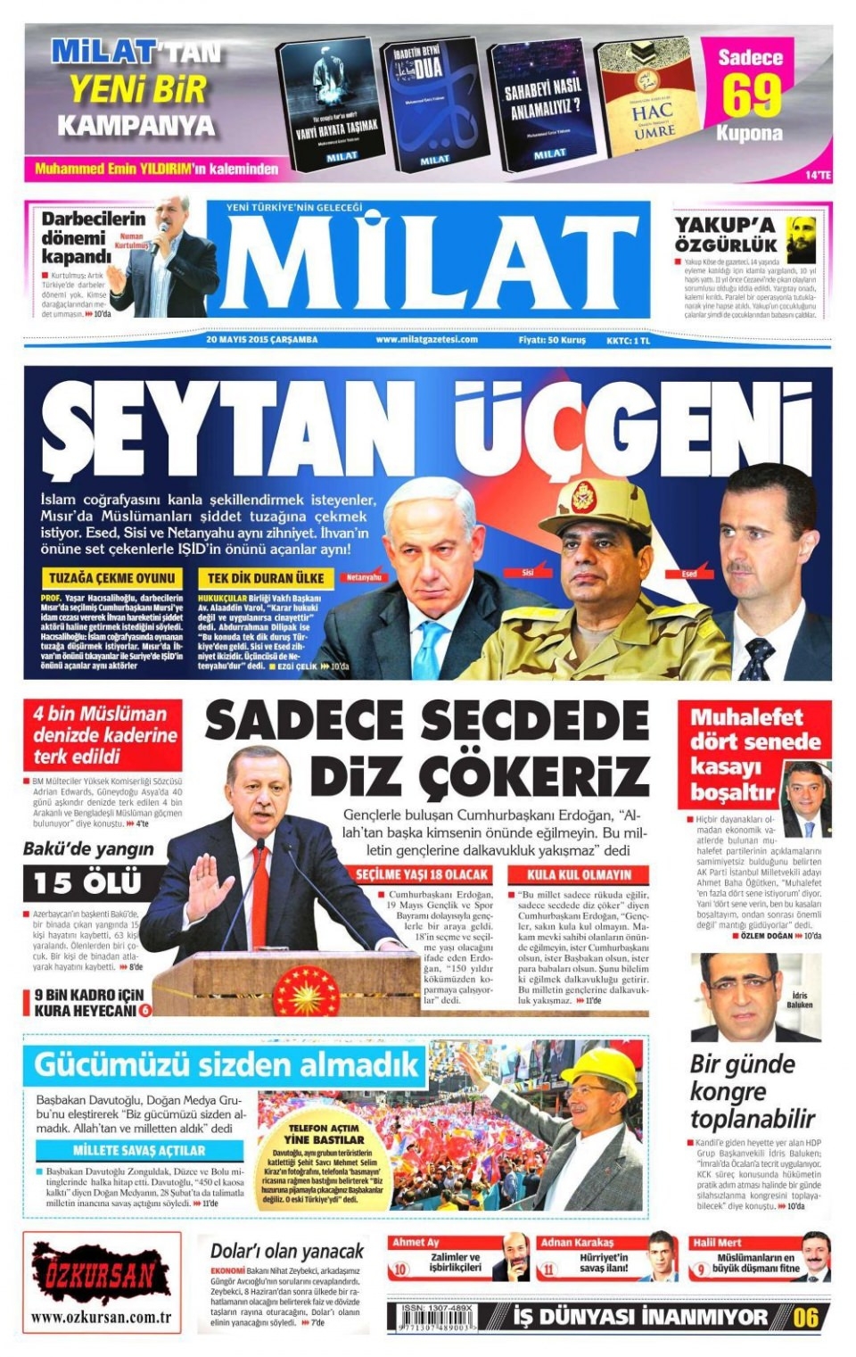 20 Mayıs 2015 gazete manşetleri 24