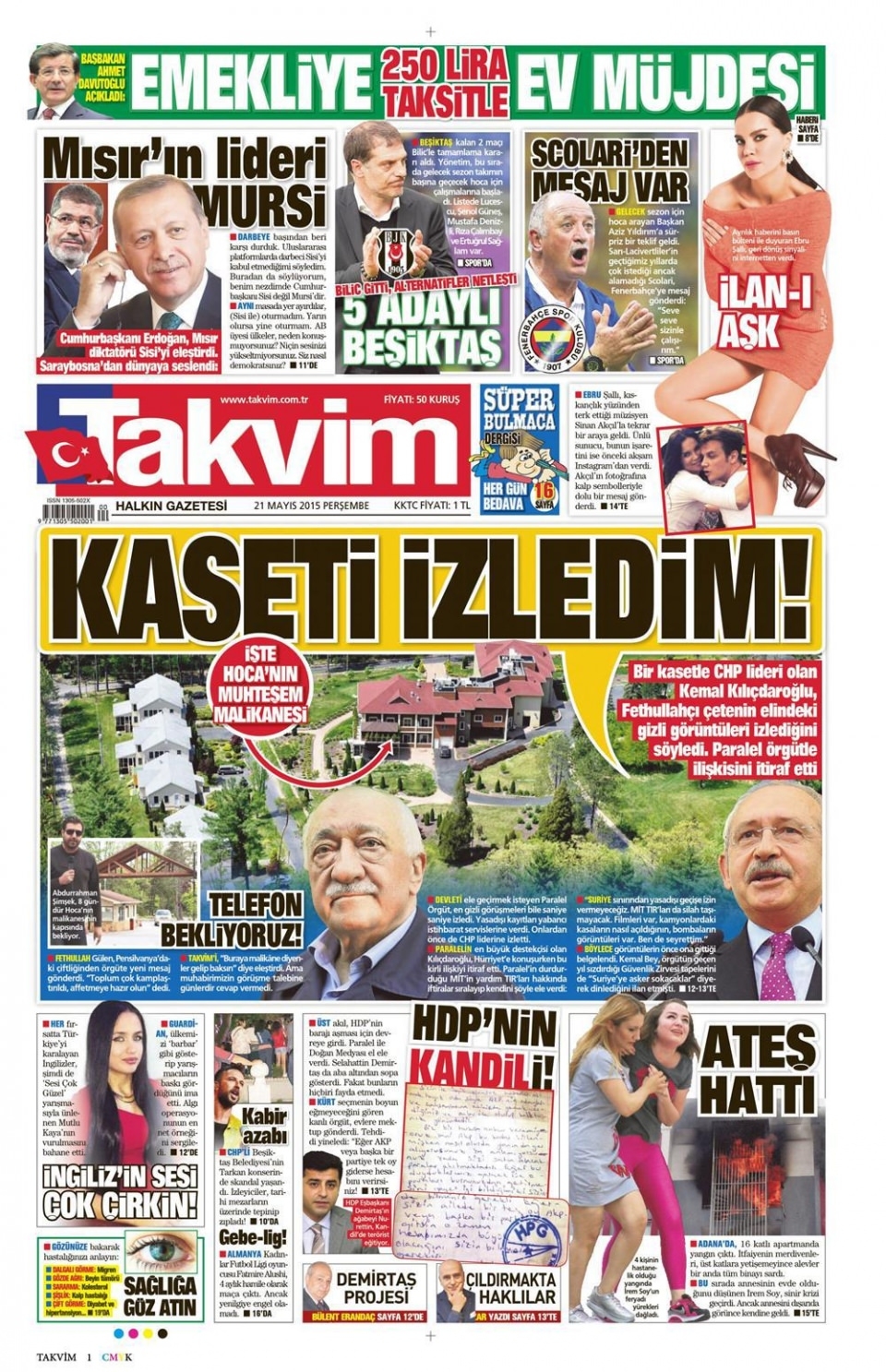 21 Mayıs 2015 gazete manşetleri 13