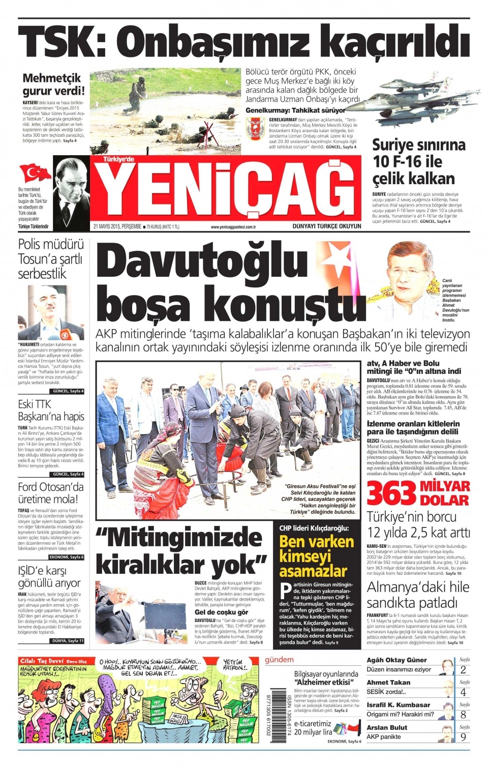 21 Mayıs 2015 gazete manşetleri 20