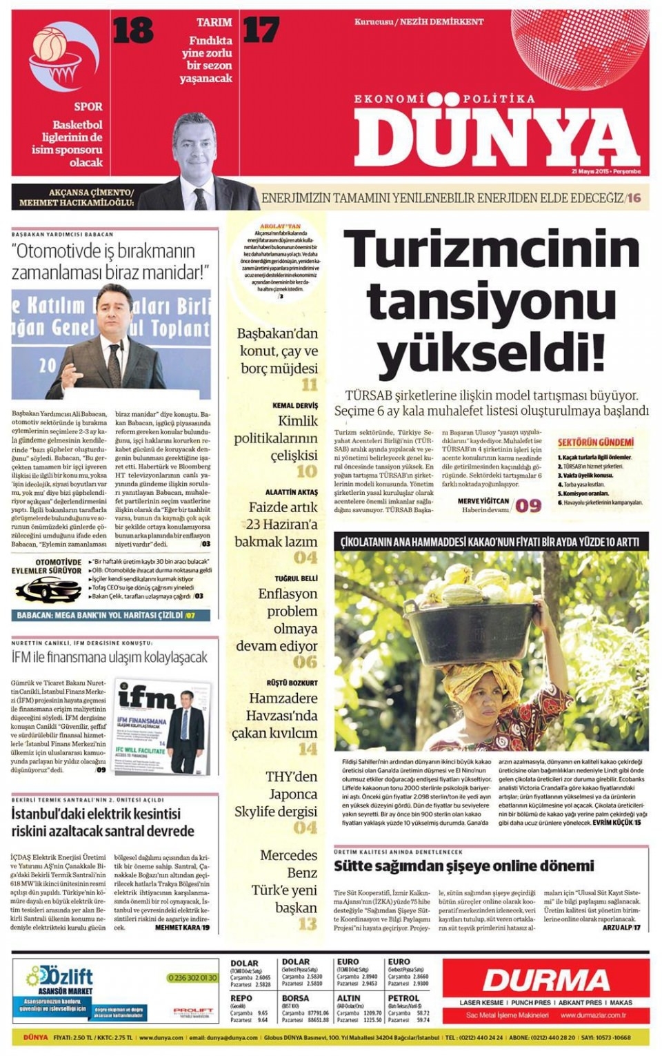 21 Mayıs 2015 gazete manşetleri 26