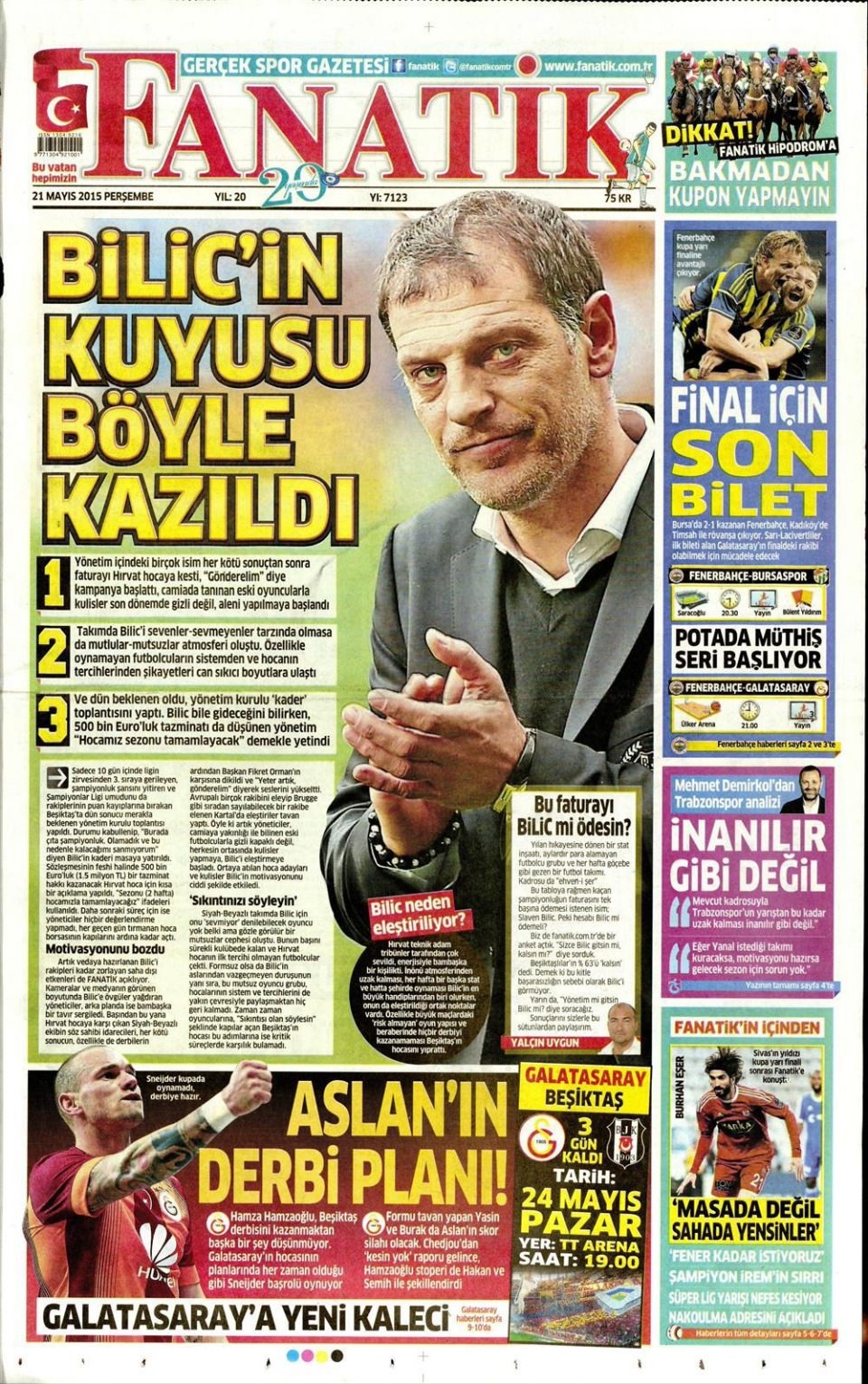 21 Mayıs 2015 gazete manşetleri 27