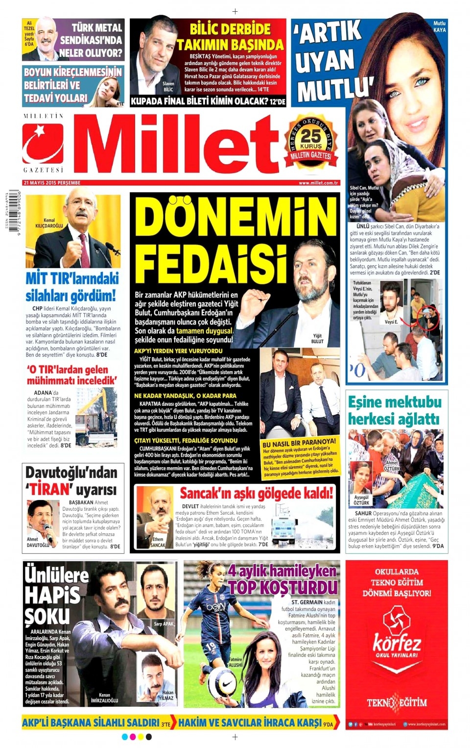 21 Mayıs 2015 gazete manşetleri 6