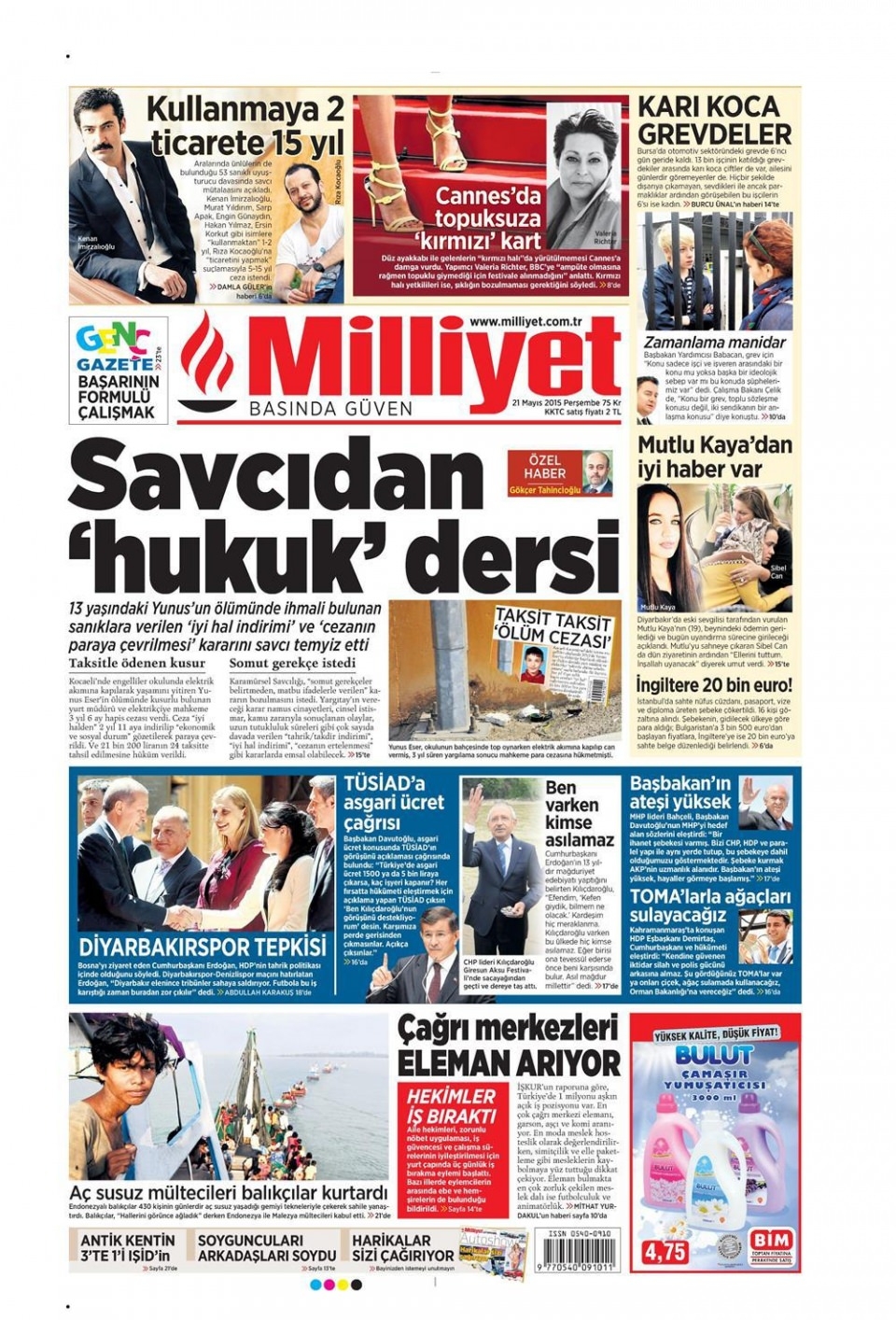 21 Mayıs 2015 gazete manşetleri 8