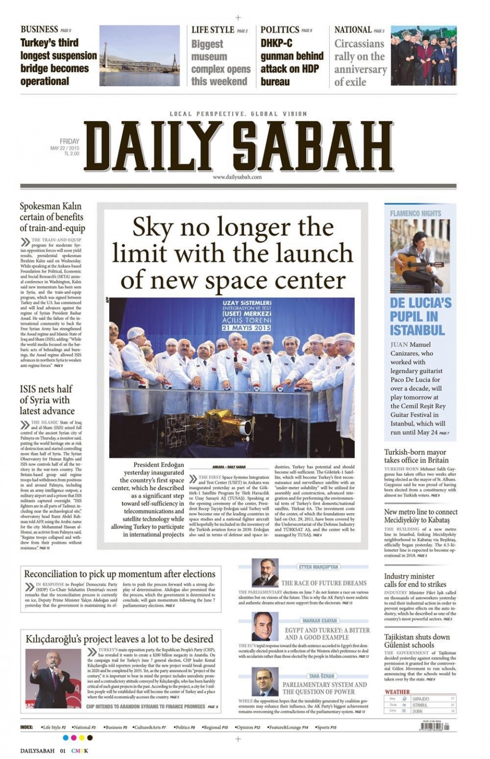 22 Mayıs 2015 gazete manşetleri 25