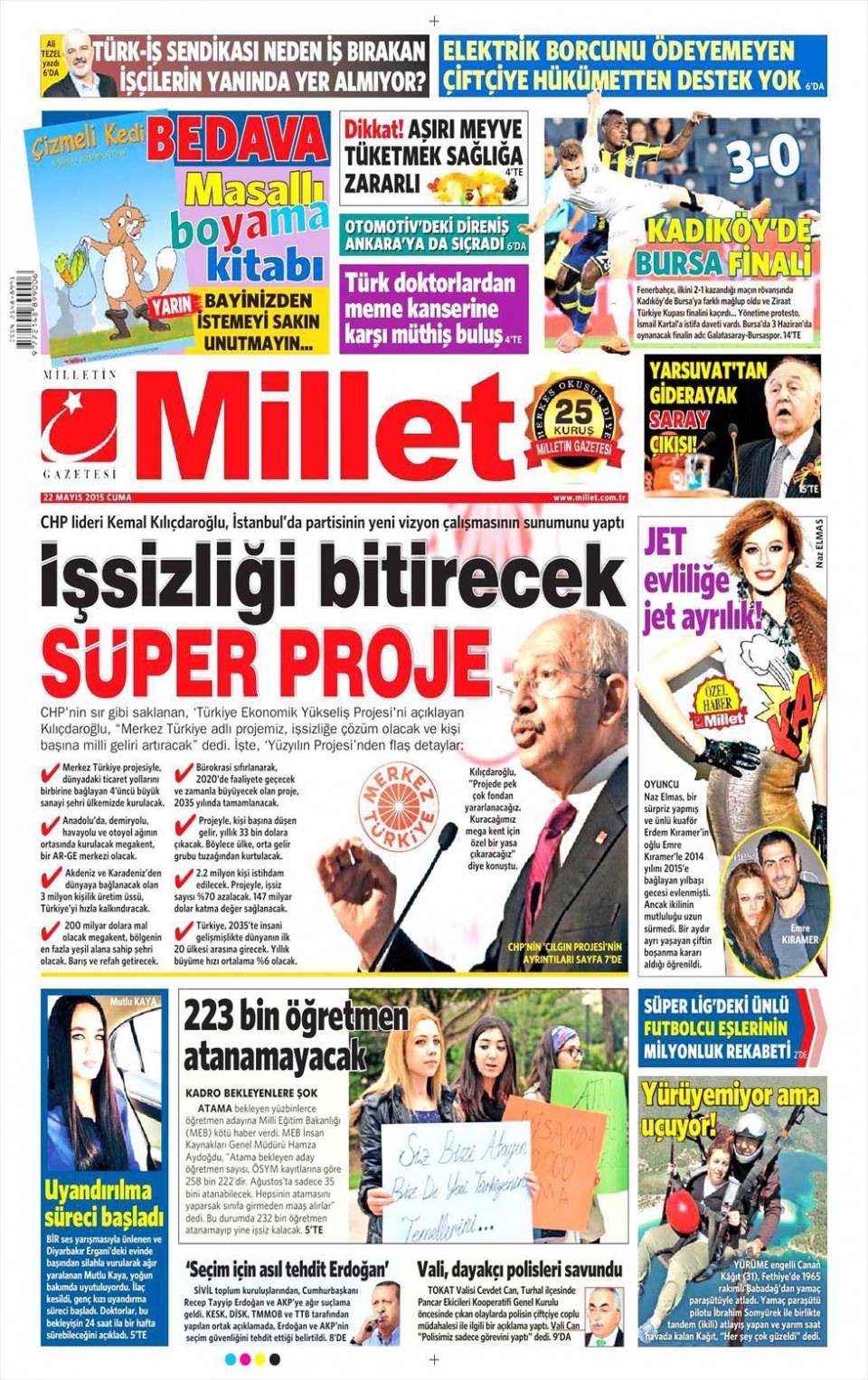 22 Mayıs 2015 gazete manşetleri 7