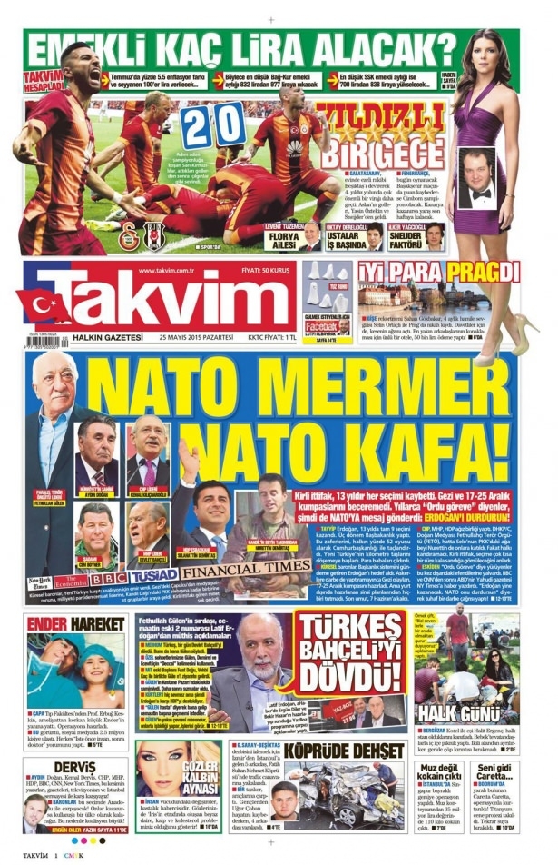 25 Mayıs 2015 gazete manşetleri 16