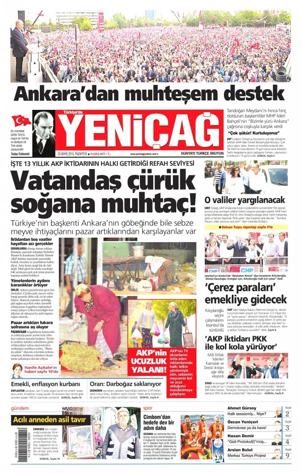 25 Mayıs 2015 gazete manşetleri 22