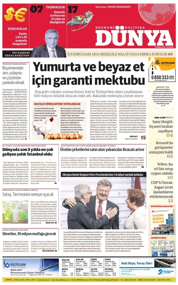 25 Mayıs 2015 gazete manşetleri 28