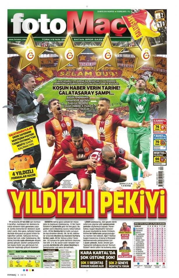 25 Mayıs 2015 gazete manşetleri 30