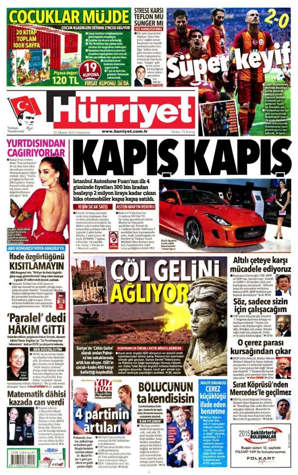 25 Mayıs 2015 gazete manşetleri 7