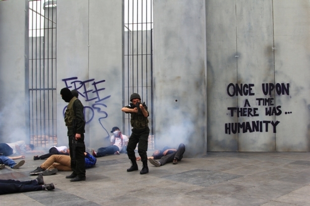 Filistin zulmü Eminönü'nde canlandırıldı 11