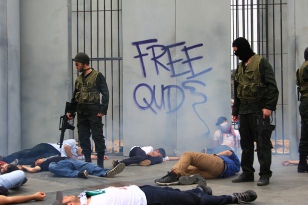 Filistin zulmü Eminönü'nde canlandırıldı 13