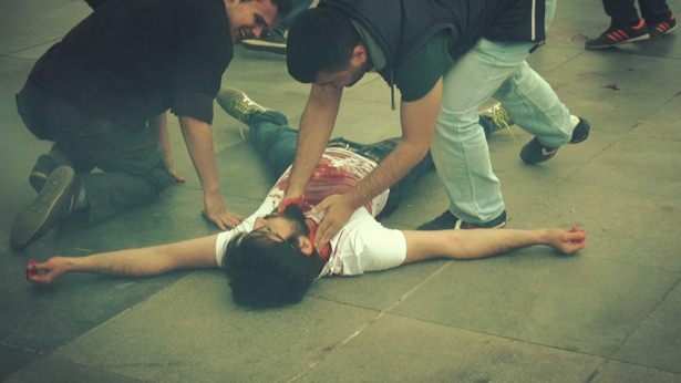 Filistin zulmü Eminönü'nde canlandırıldı 15