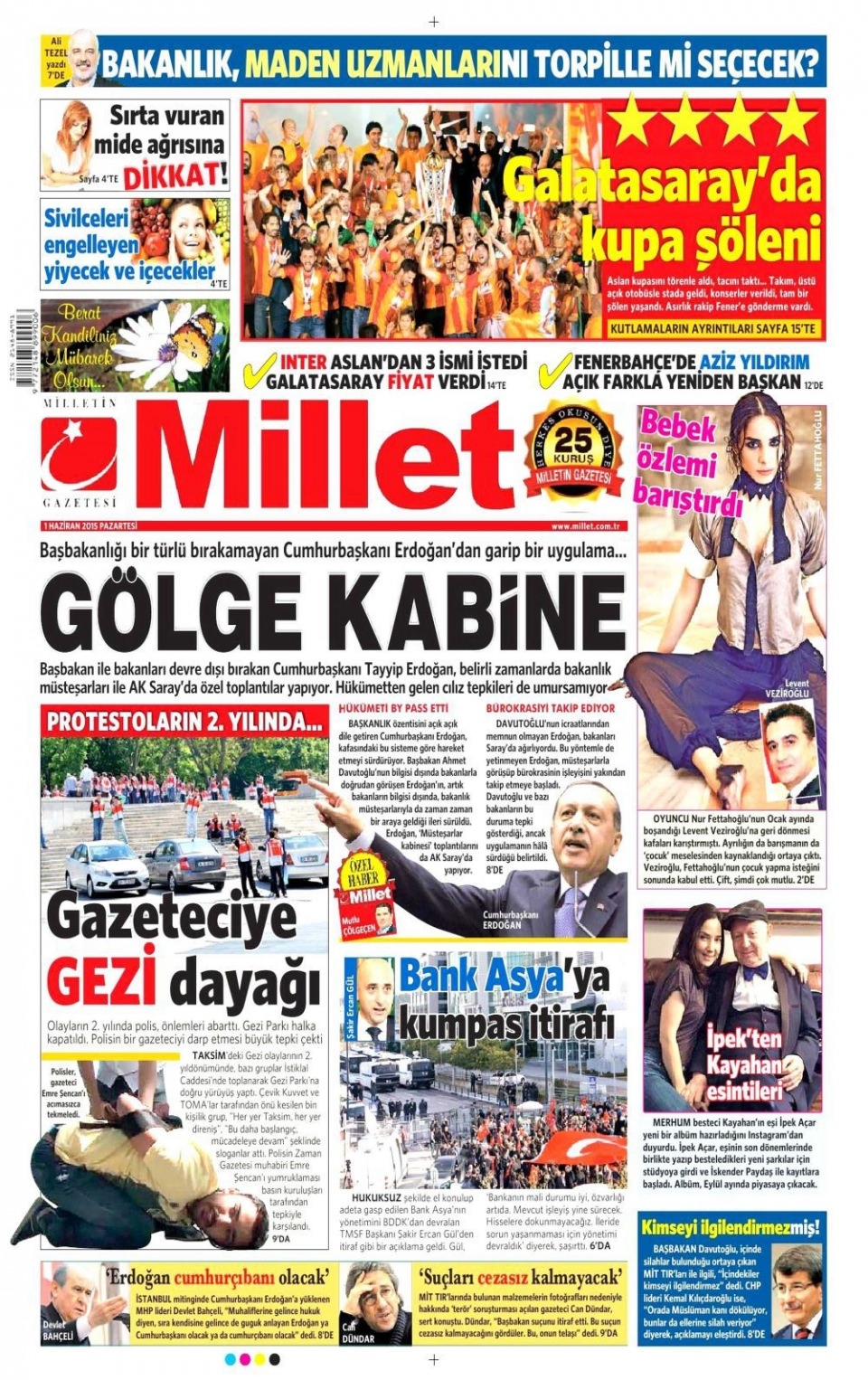 1 Haziran 2015 gazete manşetleri 11