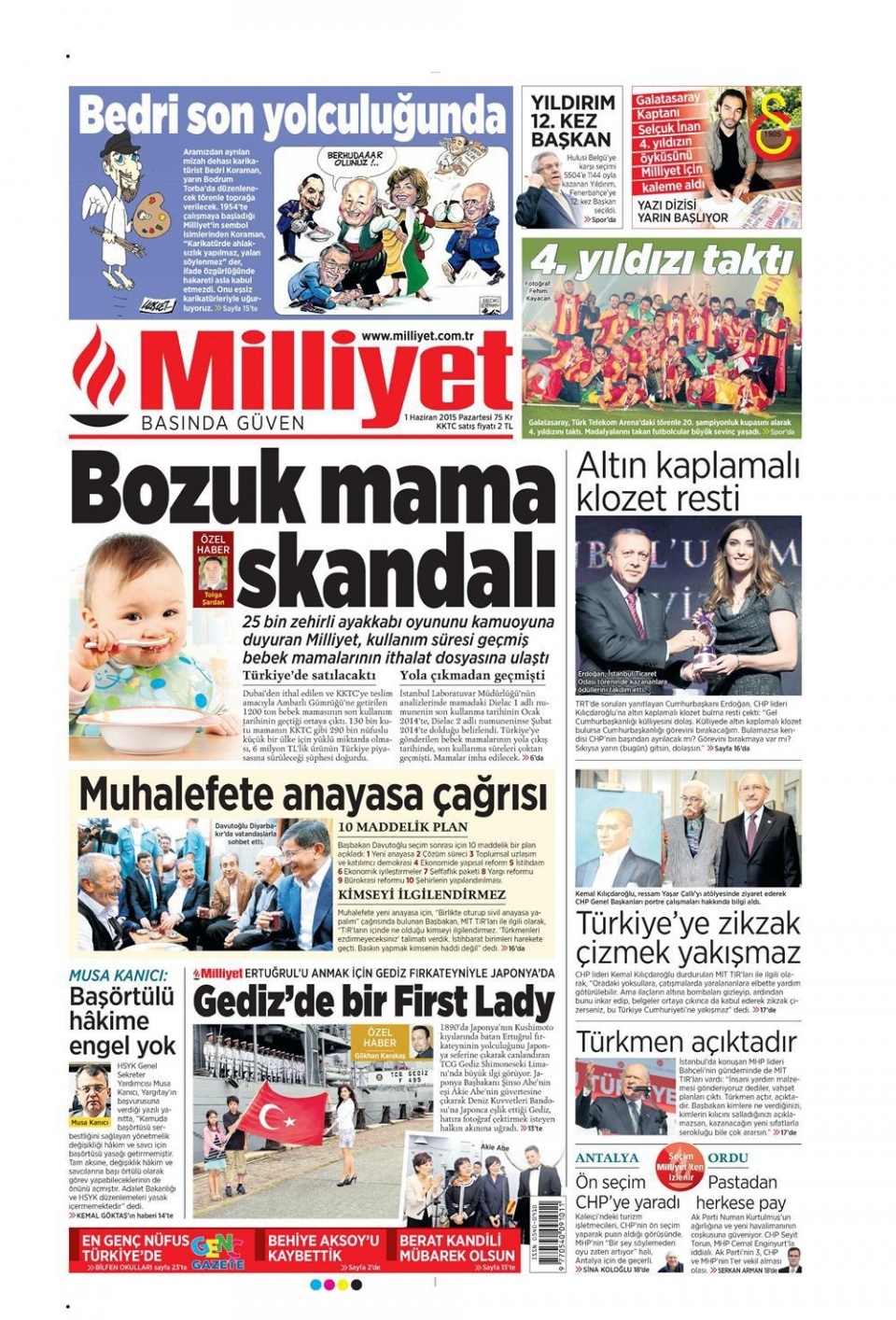 1 Haziran 2015 gazete manşetleri 13