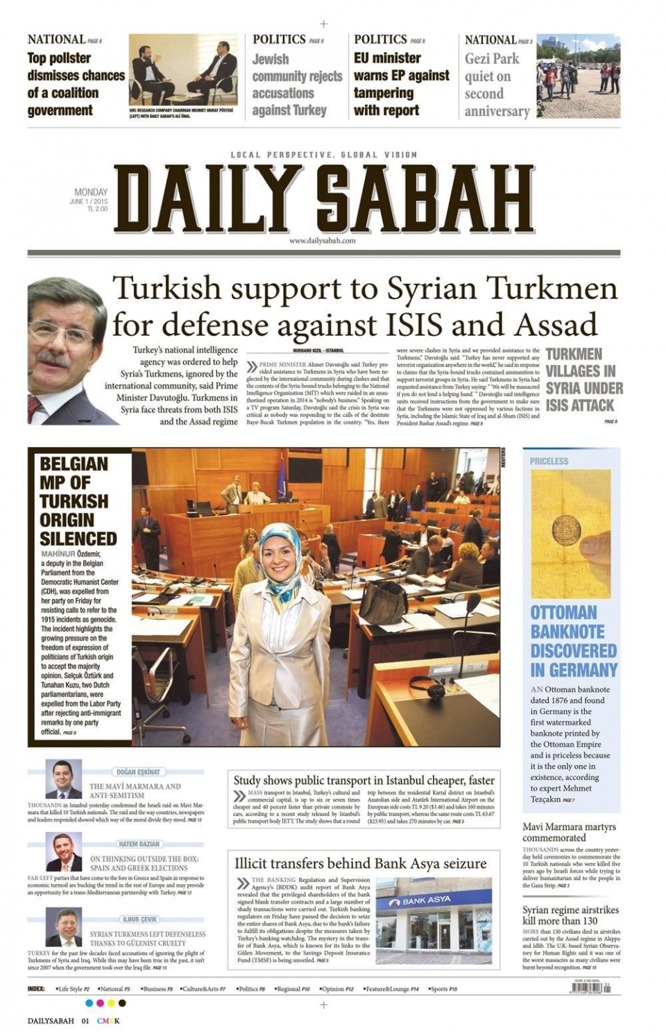 1 Haziran 2015 gazete manşetleri 17