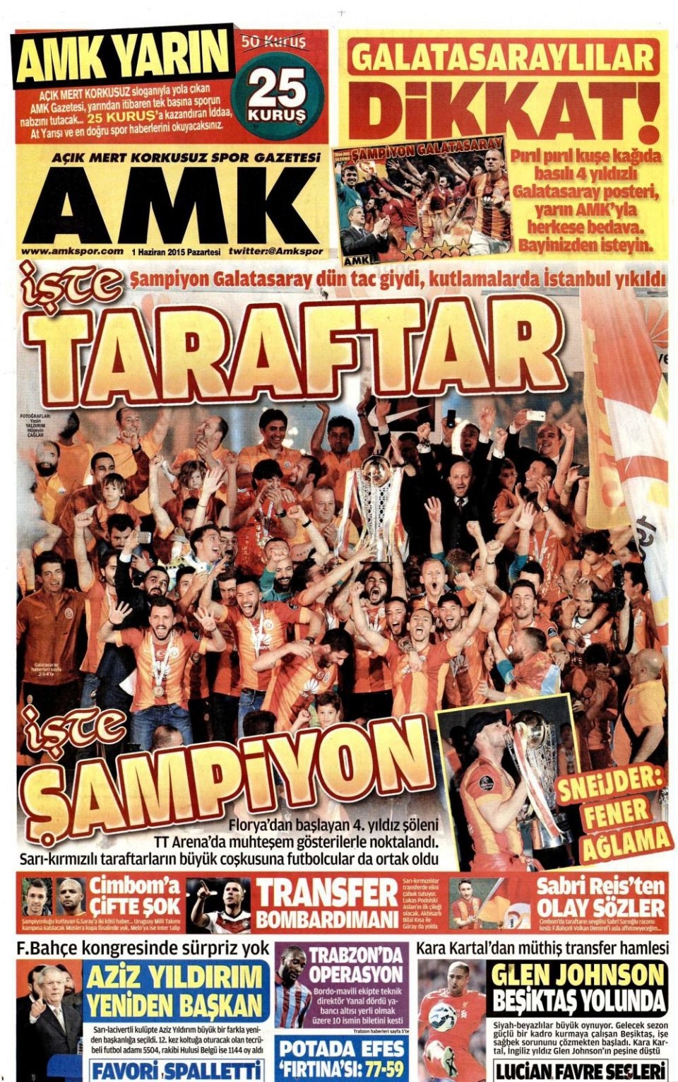 1 Haziran 2015 gazete manşetleri 2