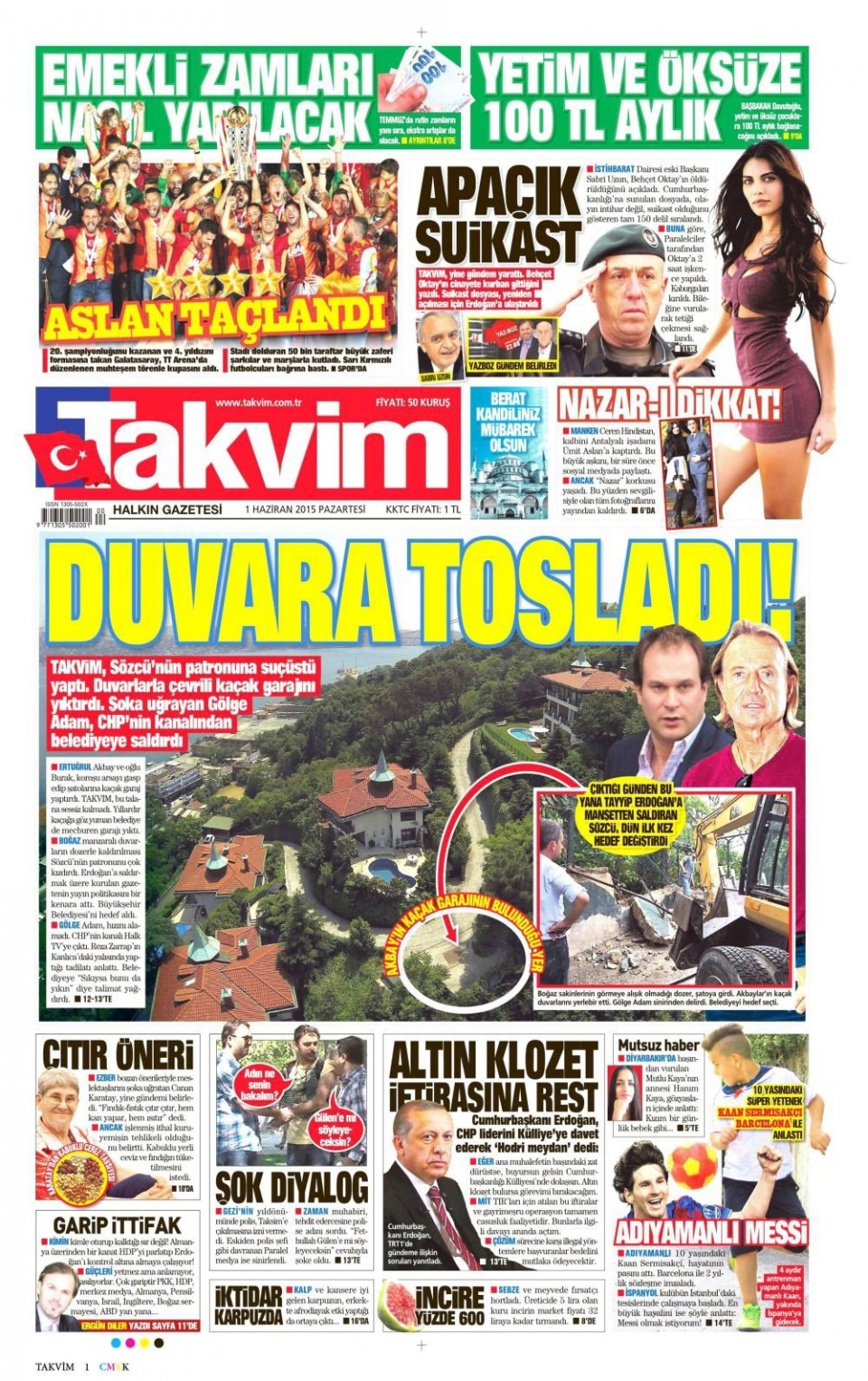 1 Haziran 2015 gazete manşetleri 20