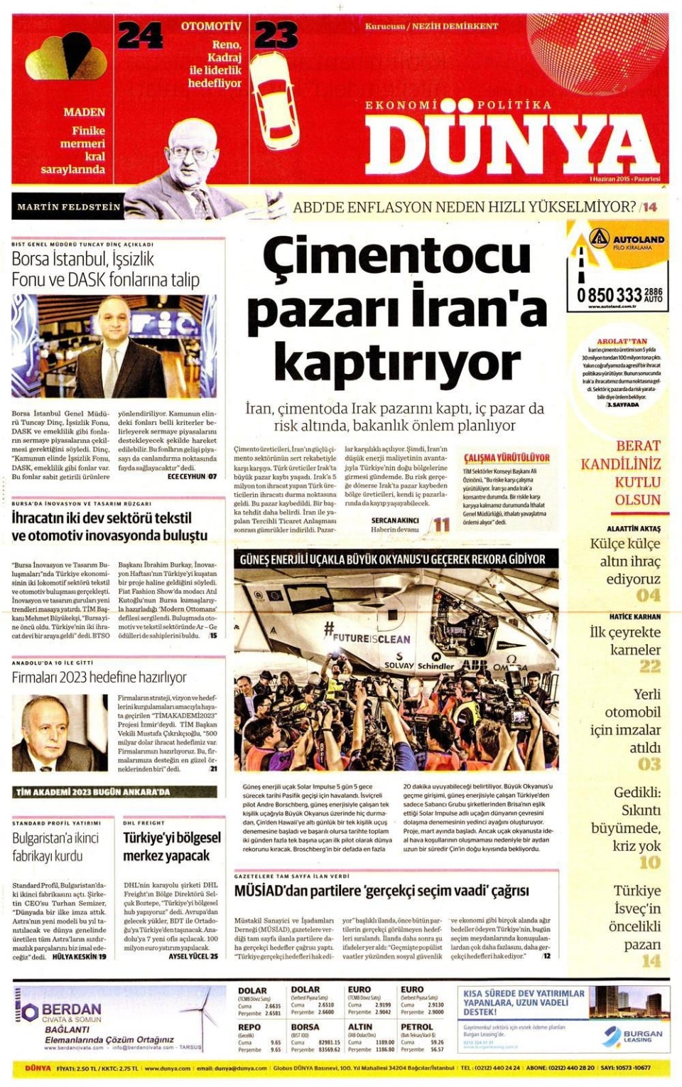 1 Haziran 2015 gazete manşetleri 31