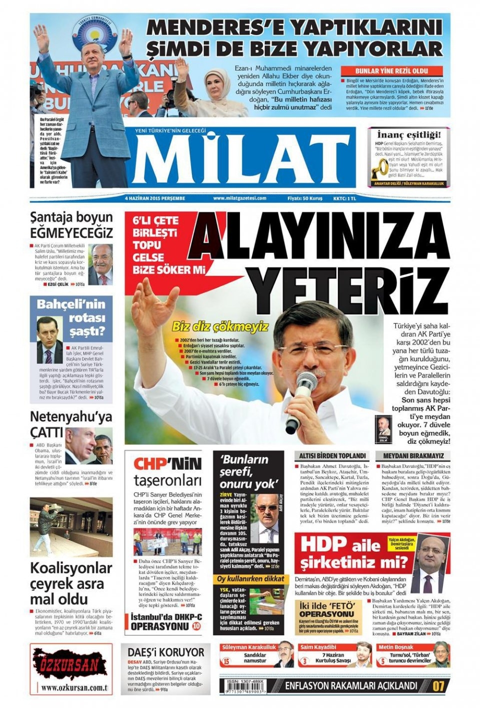 4 Haziran 2015 gazete manşetleri 12